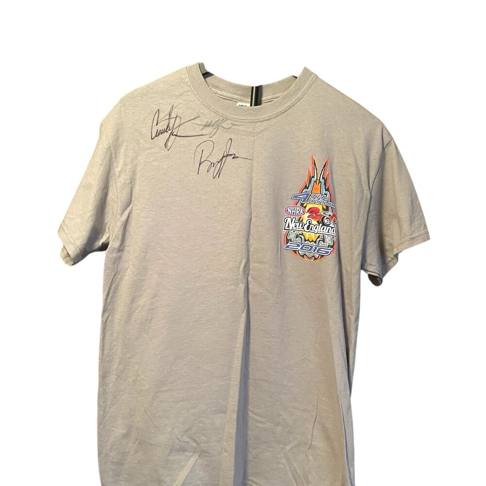 NHRA Racing NE 2016 Collector Medium Graphic Tee -? Force Autographed Epping NH